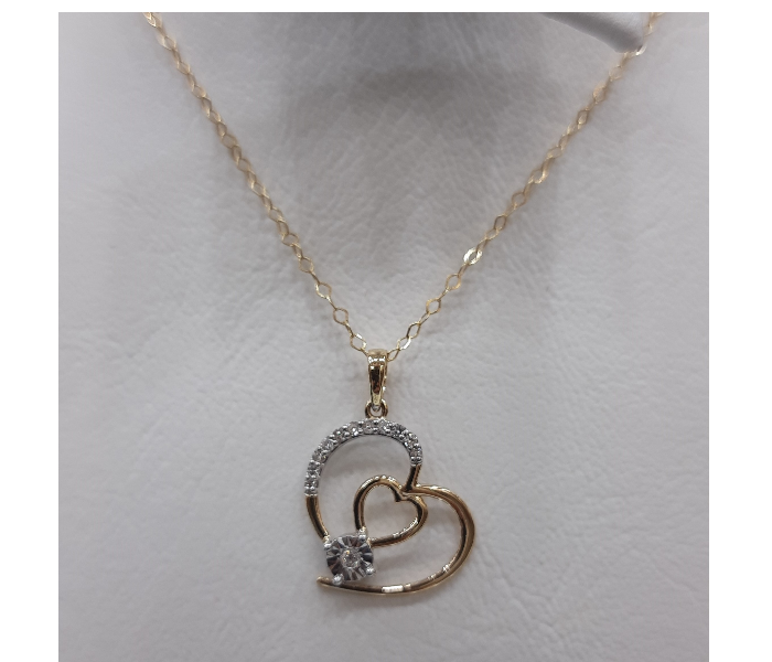 ADC Heart Diamond Pendant with Chain  - Zoom Image