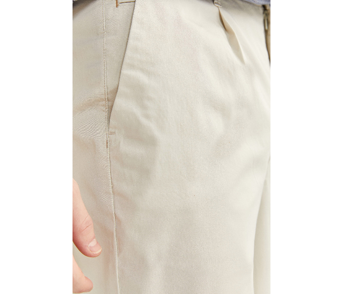 Springfield SS20 Solid Sport Trousers Chinos EU 42 For Men - Cream - Zoom Image 3