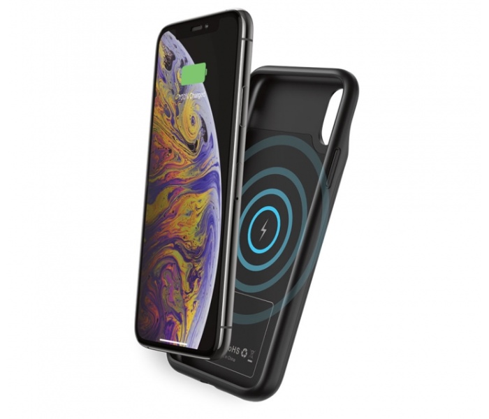 Porodo 3500mAh Wireless Battery Case for iPhone X and XS  - Black - Zoom Image