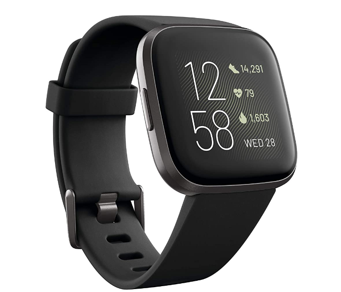 Fitbit Versa 2 Health and Fitness Watch - Black - Zoom Image 1