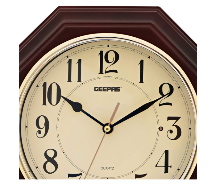 Geepas GWC4810 Pendulum Wall Clock Taiwan Movement - Brown - Zoom Image 4