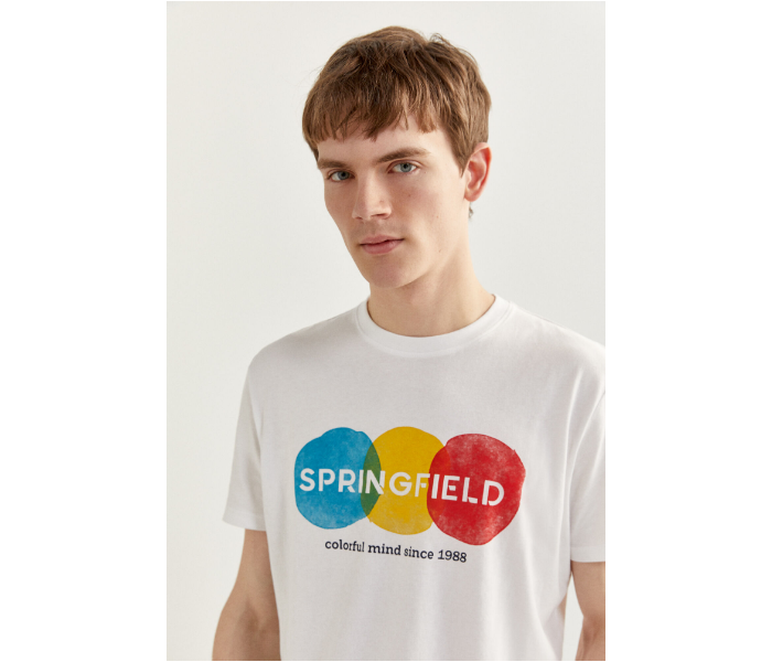 Springfield S20 SPF Short Sleeve T-shirt Medium - White - Zoom Image 4