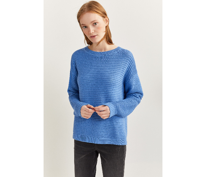 Springfield SS20 Long Sleeve Knitwear Large For Women - Blue - Zoom Image 2