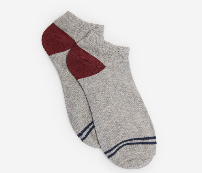 Springfield AW19 Fancy Socks Large For Mens - Grey and Red - Zoom Image 1