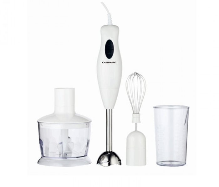 Olsenmark OMHB2353 4 In 1 Two Speed Hand Blender - White - Zoom Image