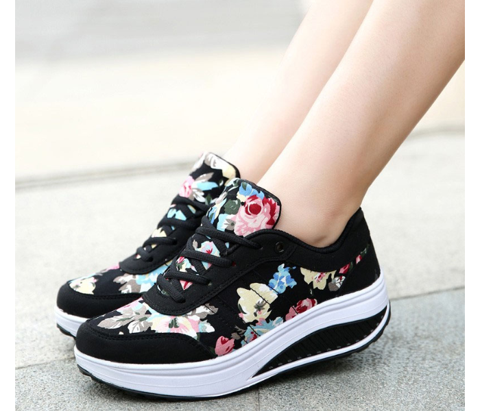 New Women Fashion Sneakers Femme Comfortable Shoes EU-41 -Black - Zoom Image 3