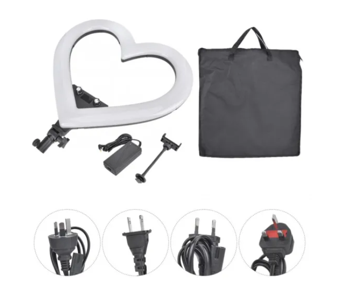 TikTok 18inch 45cm Heart RGB Led Ring Filling Light With 2.1m Tripod - Zoom Image 4