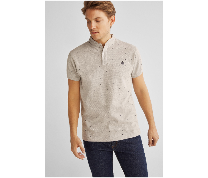 Springfield AW18 Basic Slim Fit Polo T-Shirt Small For Men - Beige - Zoom Image 2