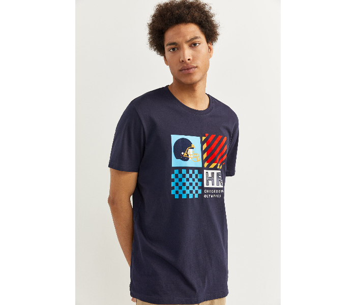 Springfield SS20 SPF Printed Short Sleeve T-shirt Medium - Dark Blue - Zoom Image 1