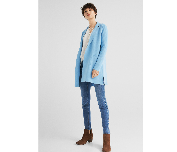 Springfield SS19 Cardigan Tricot Medium For Women - Blue - Zoom Image 1