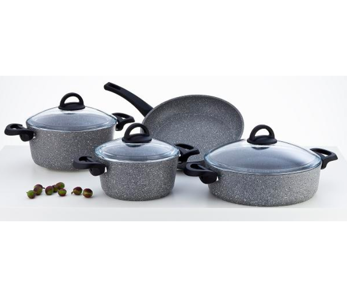 Avci HM G-7PC-GR Granitec 7 Piece Cookware Set - Gray - Zoom Image