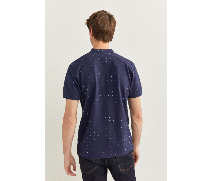 Springfield SS20 Basic Dotted Slim Fit Polo T-Shirt XXX-Large For Men – Dark Blue - Zoom Image 3