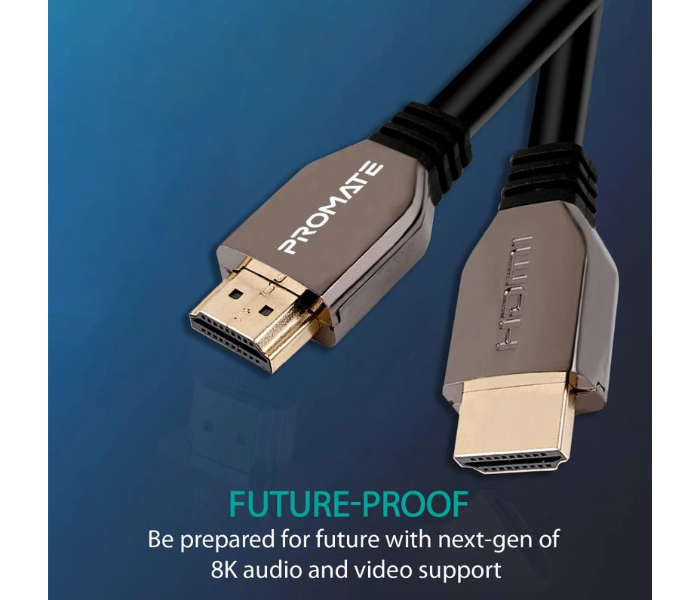 Promate Ultra Hd 8k High Speed Hdmi Audio Video Cable - Black - Zoom Image 4