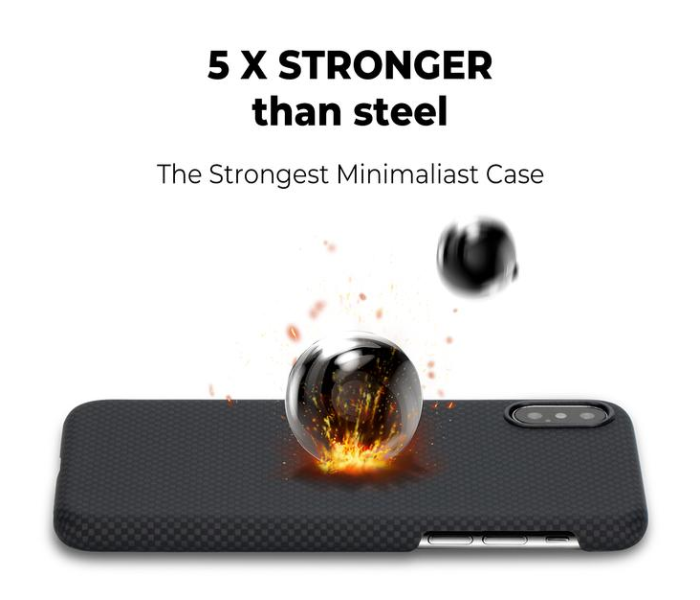 Pitaka 6.5 inch MagEz Case for iPhone XS Max - Black and Grey Plain - Zoom Image 3