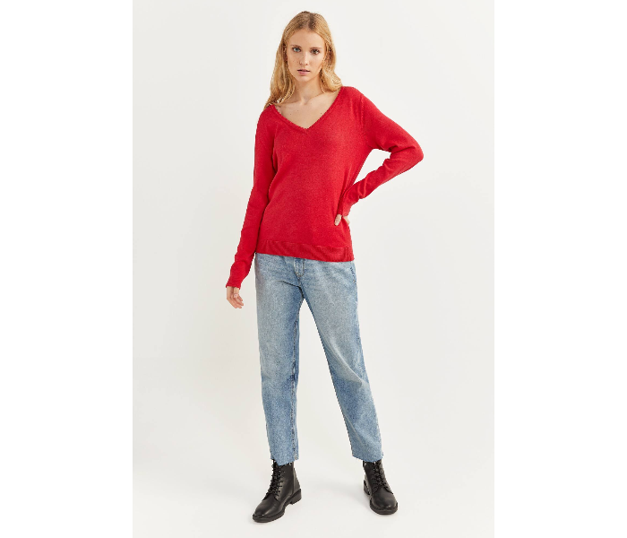 Springfield S20 Long Sleeve Knitwear Extra Small For Women - Red - Zoom Image 1