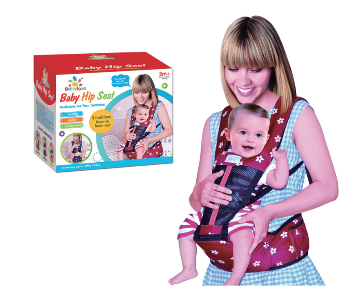 Babylove 33-41904 Baby Love Hip Seat Baby Carrier- Red - Zoom Image 1