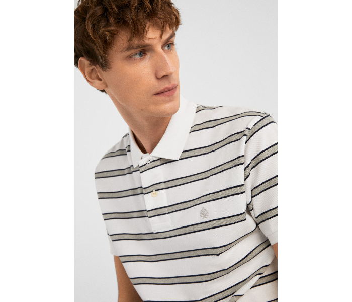 Springfield SS19 Basic Slim Fit Polo T- Shirt Small For Men - Stripe - Zoom Image 2