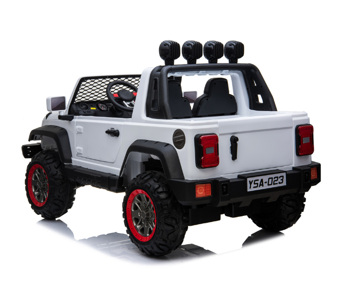 Babylove 29-023A Fc-Jeep Wrangler Rechargable Car With Remote And 2motor Music And Light - White - Zoom Image 2