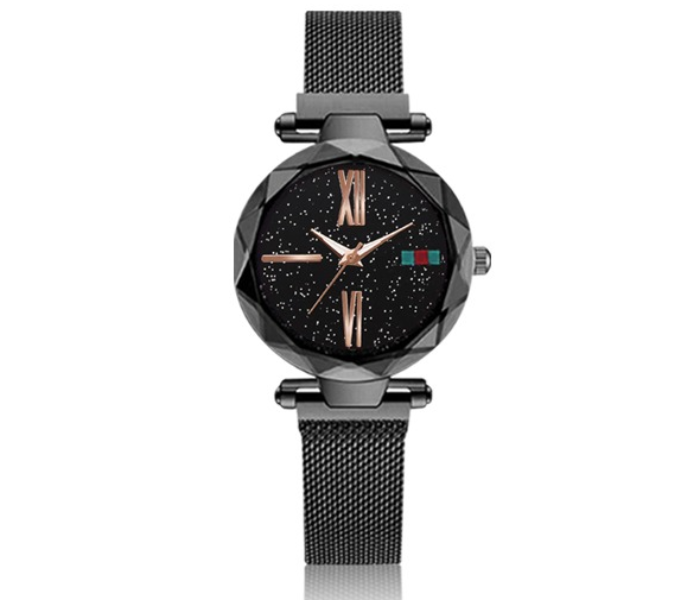 FLLi Star Sky Magnetic Mesh Strap Watch - Black - Zoom Image