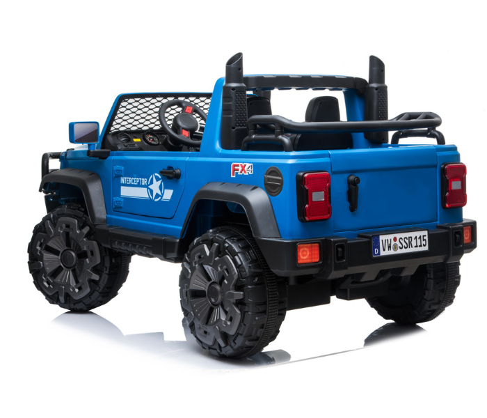 Babylove 29-026A Fc-Jeep Wrangler Rechargable Car With Remote And 2motor Music And Light - Blue - Zoom Image 4