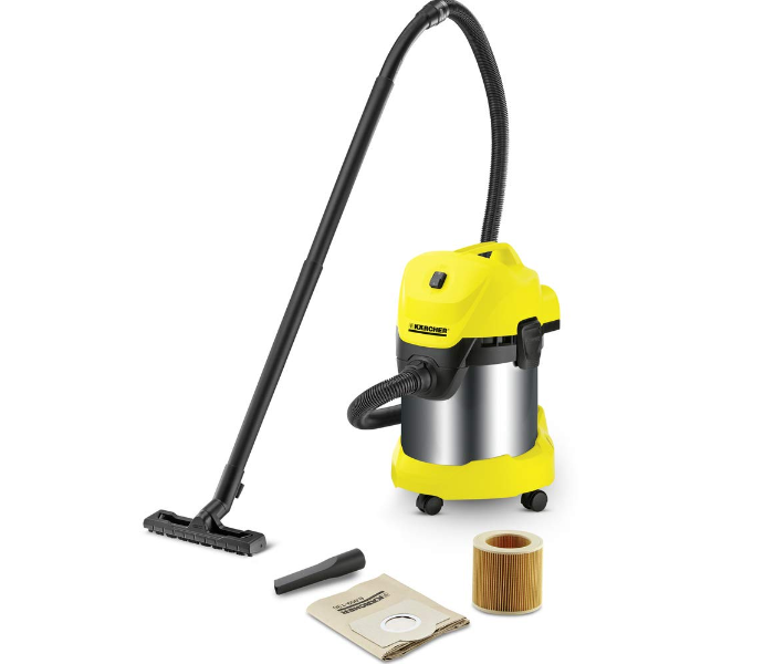 Karcher WD3 Premium 1000Watts Wet and Dry Vacuum Cleaner - Black and Yellow - Zoom Image 1