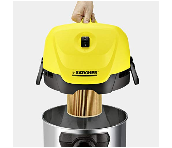 Karcher WD3 Premium 1000Watts Wet and Dry Vacuum Cleaner - Black and Yellow - Zoom Image 3