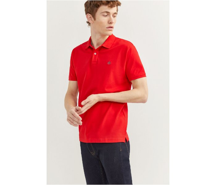 Springfield SS20 Basic Solid Slim Fit Polo T-Shirt Small For Men - Red - Zoom Image 1