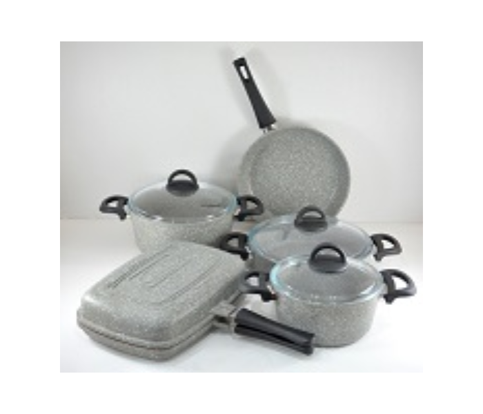 Avci HM G-9PC-GR Granitec 9 Piece Cookware Set - Grey - Zoom Image