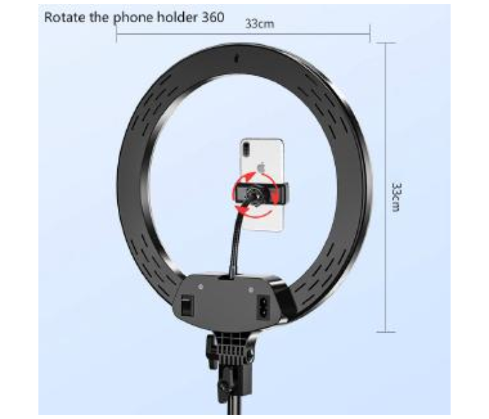 TikTok AL-33 13 Inch Live Broadcast Beauty Lamp Led Remote Control Ring light With 2.1m Tripod - Zoom Image 3