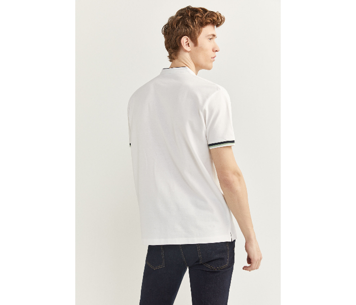 Springfield SS20 Basic Solid Slim Fit Polo T-Shirt X-Small For Mens- White - Zoom Image 4