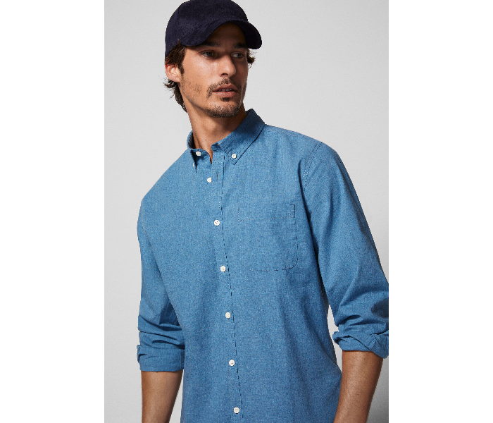 Springfield AW18 Long Sleeve Plain Shirt Small - Light Blue - Zoom Image 3