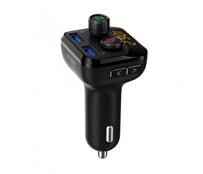 Porodo Wireless FM Transmitter Car Charger with Bass Boost - Black - Zoom Image 1