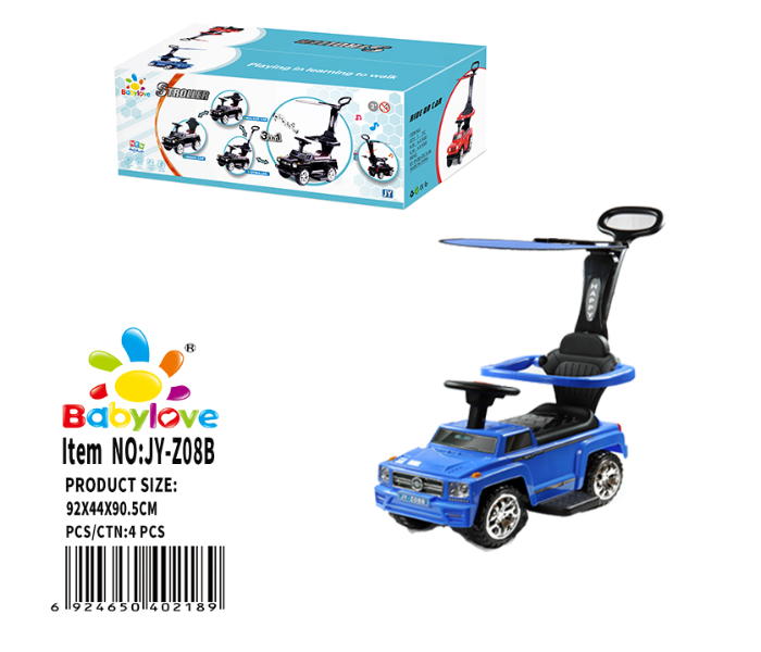 Babylove 28-08B Babylove Ride-On Car - Blue - Zoom Image 3