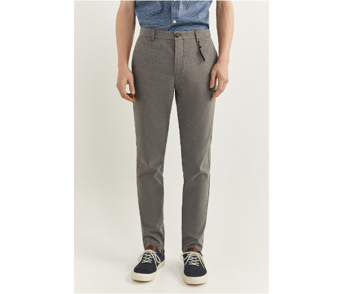 Springfield SS20 Solid Sport Trousers Chinos EU 42 For Men - Dark Silver - Zoom Image 2