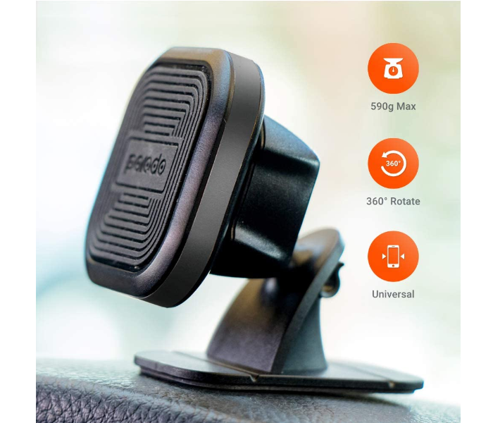 Porodo Aluminum Magnetic Car Mount - Black - Zoom Image 5