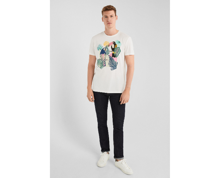 Springfield SS19 SPF Printed Short Sleeve T-shirt XXXL - Cream - Zoom Image 3