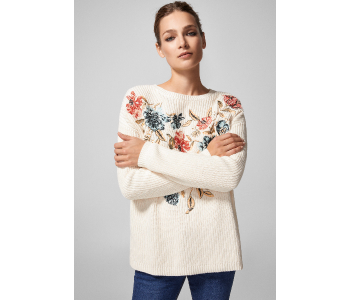 Springfield AW18 Long Sleeve Knitwear X-Small For Women - Light Khaki - Zoom Image 1