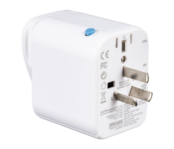 Zendure Passport Pro World Travel Adapter and Power Delivery - White - Zoom Image 5