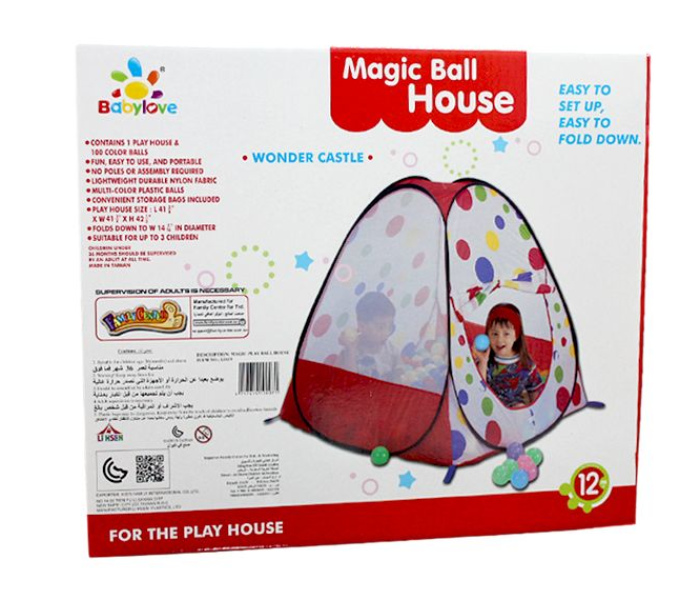 Babylove 19-L1619 Babylove Magic Ball House For Kids With 100 Balls - Zoom Image 3