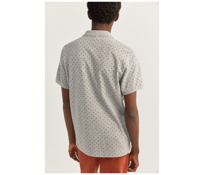 Springfield SS20 Basic Dotted Slim Fit Polo T-Shirt X-Small For Men - Grey - Zoom Image 4