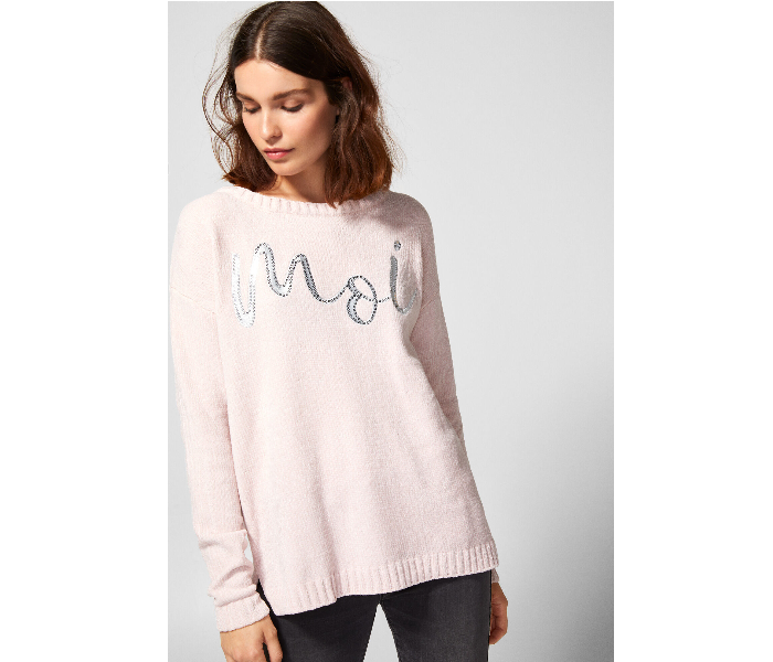 Springfield AW18 Long Sleeve Knitwear Large For Women - Light Pink - Zoom Image 3