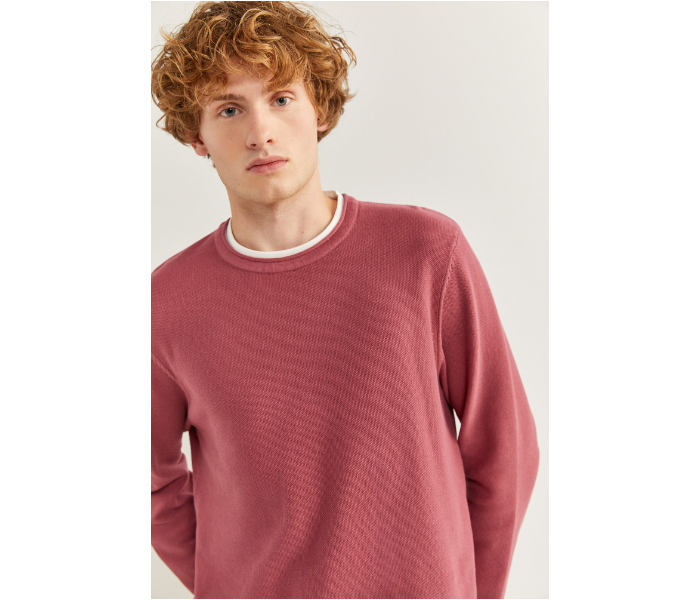 Springfield SS20 Long Sleeve Knitwear Fantasy Cotton XX-Large For Men - Pink Beige - Zoom Image 4