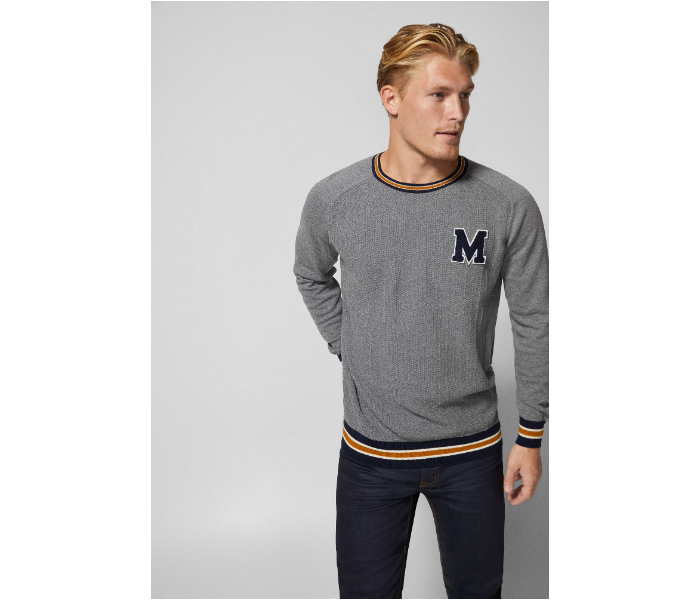 Springfield AW18 Long Sleeve Knitted Jumper X-Large For Men - Dark Grey - Zoom Image 1