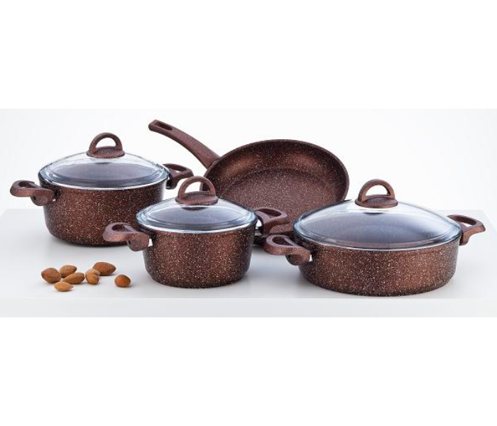 Avci HM G-7PC-MC Granitec 7 Piece Cookware Set - Mocha - Zoom Image