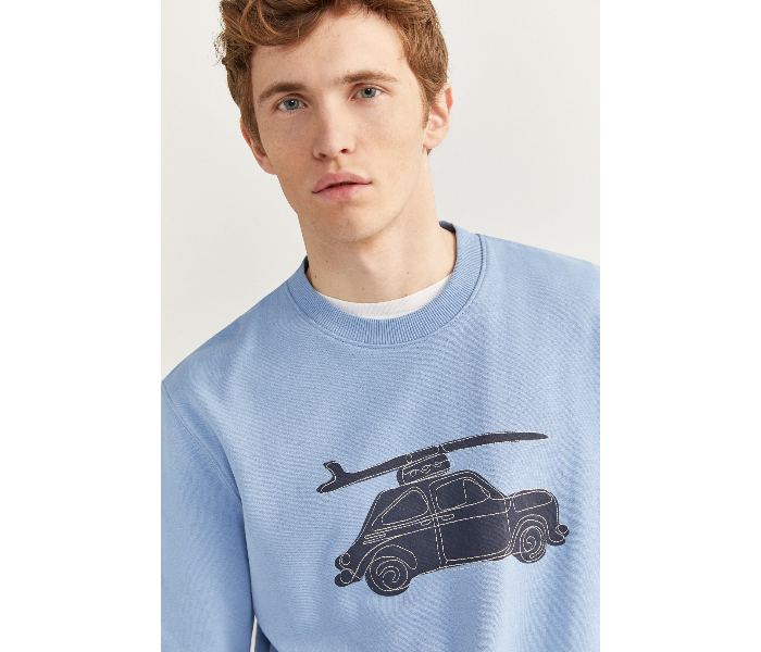 Springfield SS20 Knitwear Sweatshirt Small - Light Blue - Zoom Image 4