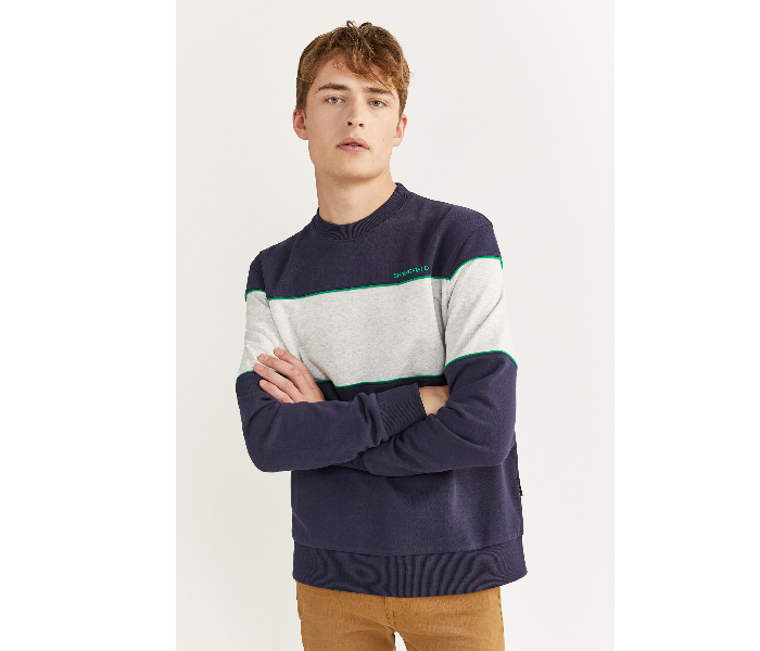 Springfield SS20 Knitwear Sweatshirt XL - Blue and White - Zoom Image 1