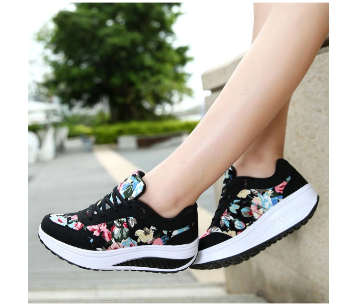 New Women Fashion Sneakers Femme Comfortable Shoes EU-42 -Black - Zoom Image 3