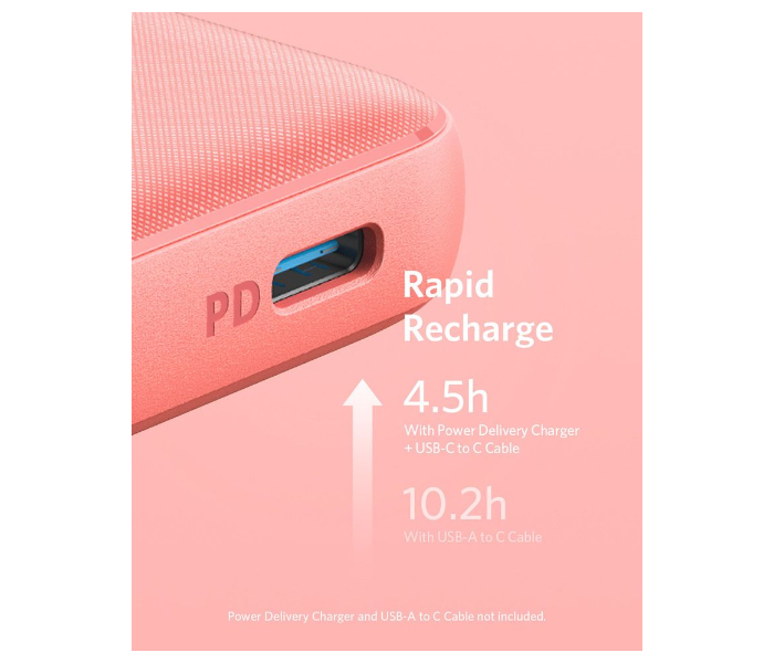 Anker A1231H52 Power Core Slim 10000mAh Power Bank - Pink - Zoom Image 4