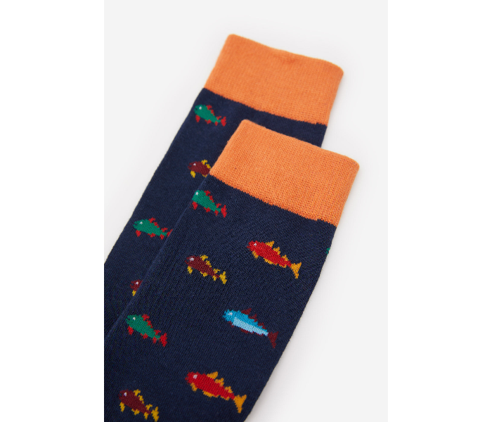 Springfield SS20 Fancy Socks X-Small For Men - Medium Blue - Zoom Image 2