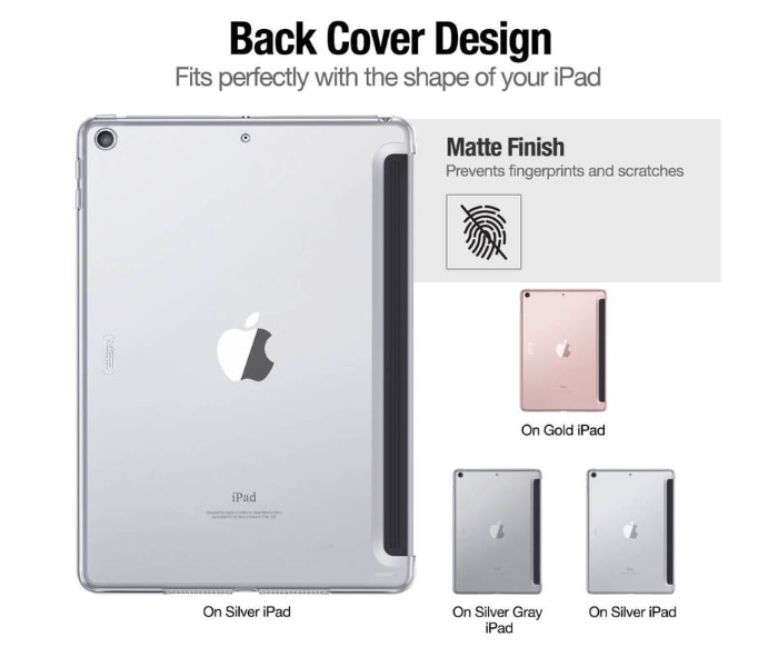 ESR iPad 2017 and 2018 9.7 Inch Yippee Shell Back Case - Clear - Zoom Image 5